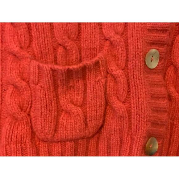 J-Crew Salmon Hooded Knitted Sweater: Extra large and Wide Buttons - Picture 4 of 9